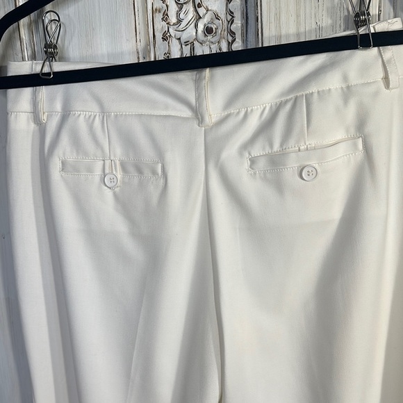 Elegant Creamy White Dress Trousers Old Money Classic Chic Trending Capsule - Picture 10 of 10